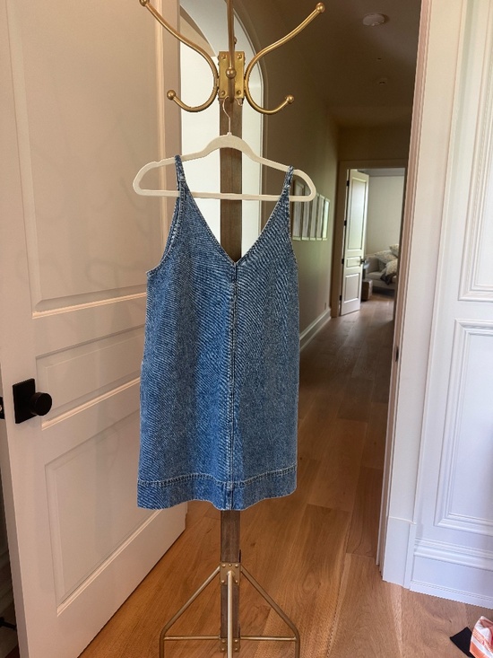 pistola Dresses & Skirts - Pistola Denim Mini Dress Blue Sleeveless V-Neck Shift Dress Size Small